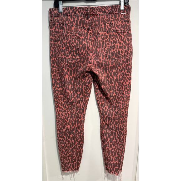MOTHER Denim High Waisted Looker Ankle Fray Animal Attraction Size 29 - Picture 3 of 7